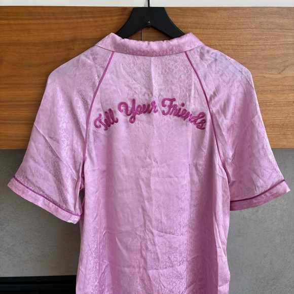 Revolver TELL YOUR FRIENDS Bowling Shirtlavender, Size XS - Picture 14 of 16